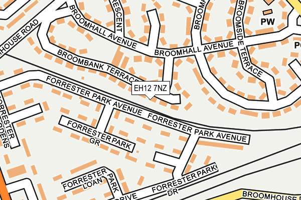 EH12 7NZ map - OS OpenMap – Local (Ordnance Survey)