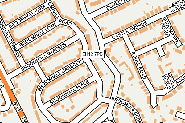 EH12 7PD map - OS OpenMap – Local (Ordnance Survey)