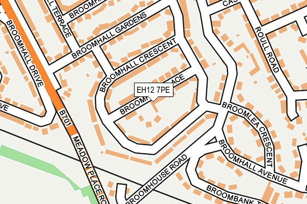 EH12 7PE map - OS OpenMap – Local (Ordnance Survey)