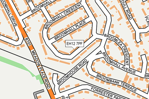 EH12 7PF map - OS OpenMap – Local (Ordnance Survey)