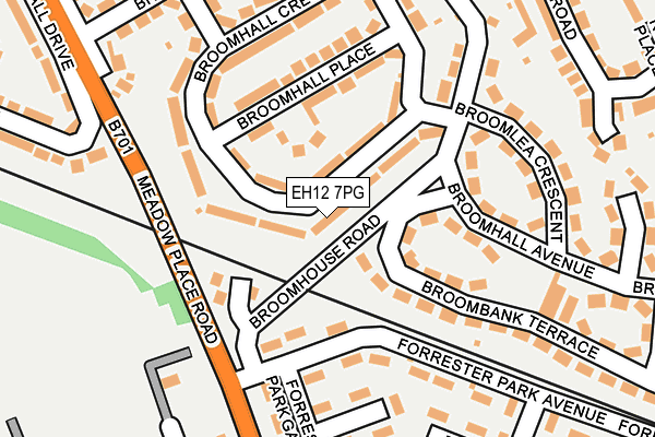 EH12 7PG map - OS OpenMap – Local (Ordnance Survey)