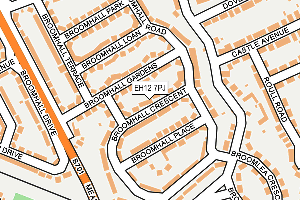 EH12 7PJ map - OS OpenMap – Local (Ordnance Survey)