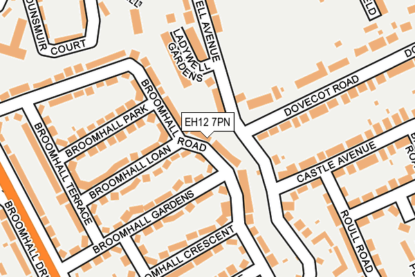 EH12 7PN map - OS OpenMap – Local (Ordnance Survey)