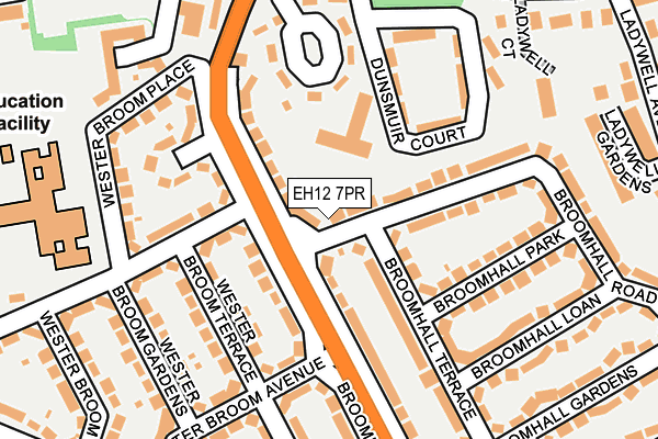 EH12 7PR map - OS OpenMap – Local (Ordnance Survey)