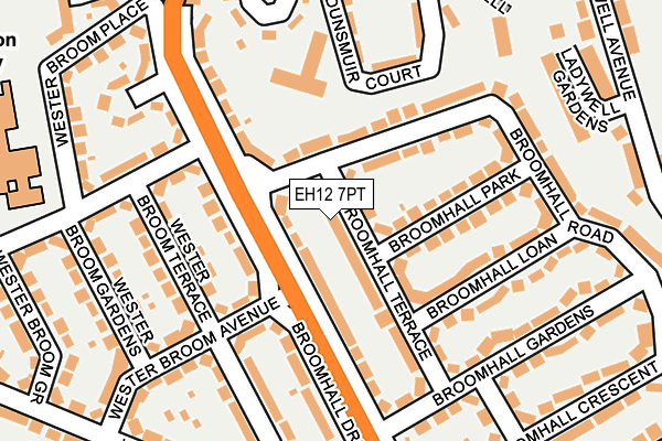 EH12 7PT map - OS OpenMap – Local (Ordnance Survey)