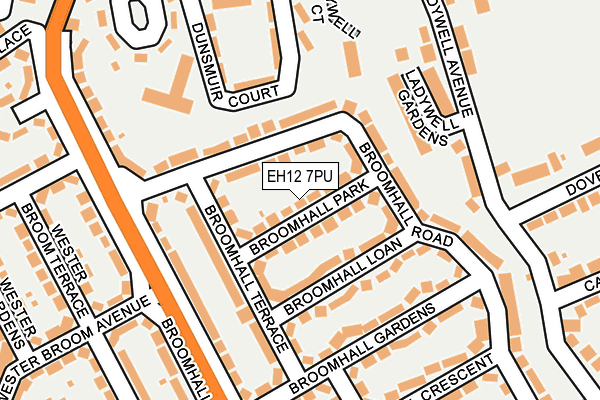 EH12 7PU map - OS OpenMap – Local (Ordnance Survey)