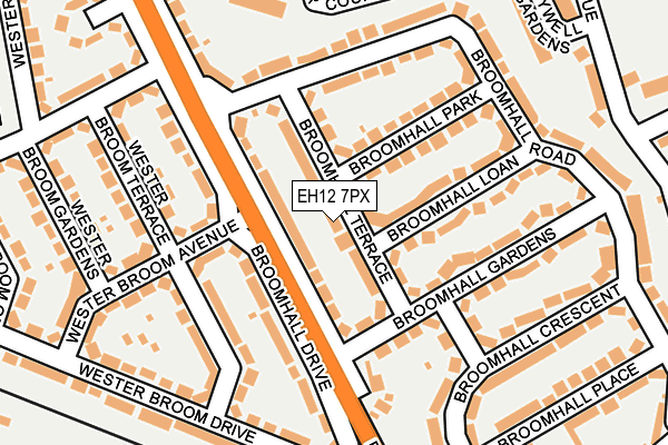 EH12 7PX map - OS OpenMap – Local (Ordnance Survey)