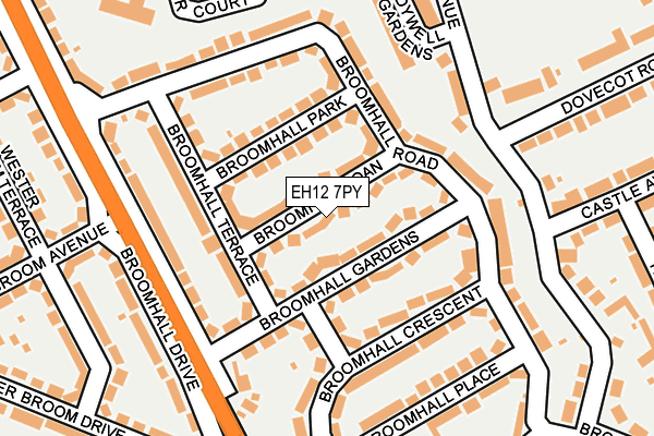 EH12 7PY map - OS OpenMap – Local (Ordnance Survey)
