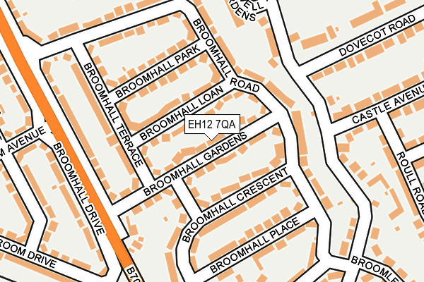 EH12 7QA map - OS OpenMap – Local (Ordnance Survey)