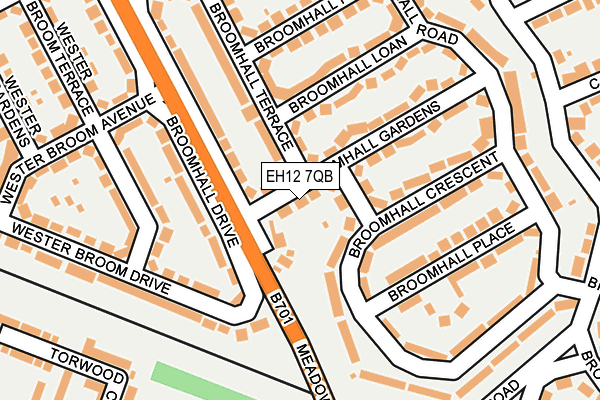 EH12 7QB map - OS OpenMap – Local (Ordnance Survey)