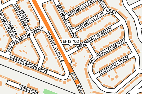 EH12 7QD map - OS OpenMap – Local (Ordnance Survey)