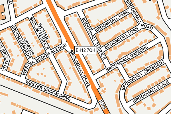 EH12 7QH map - OS OpenMap – Local (Ordnance Survey)