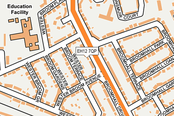 EH12 7QP map - OS OpenMap – Local (Ordnance Survey)