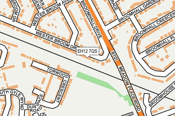 EH12 7QS map - OS OpenMap – Local (Ordnance Survey)