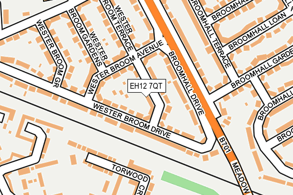 EH12 7QT map - OS OpenMap – Local (Ordnance Survey)