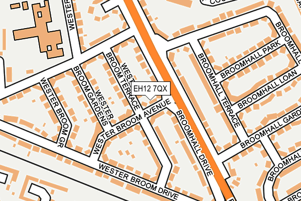 EH12 7QX map - OS OpenMap – Local (Ordnance Survey)