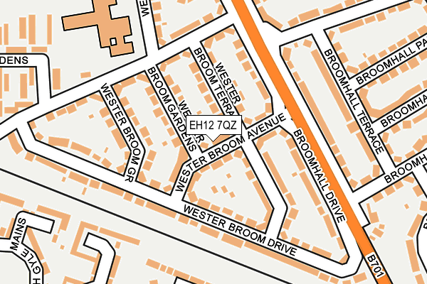 EH12 7QZ map - OS OpenMap – Local (Ordnance Survey)