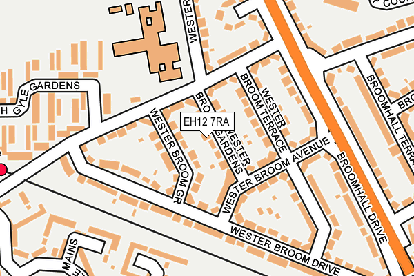 EH12 7RA map - OS OpenMap – Local (Ordnance Survey)