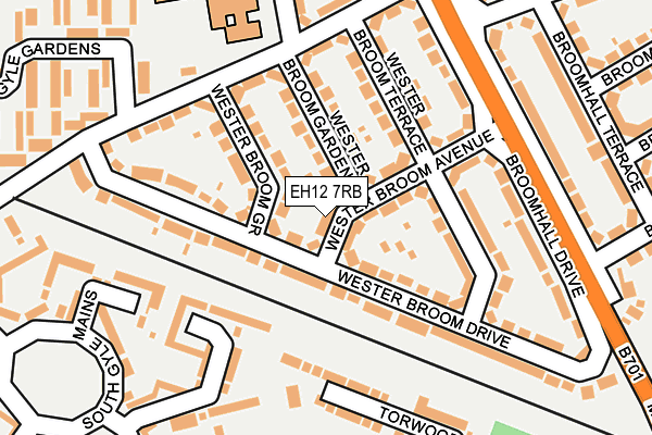 EH12 7RB map - OS OpenMap – Local (Ordnance Survey)