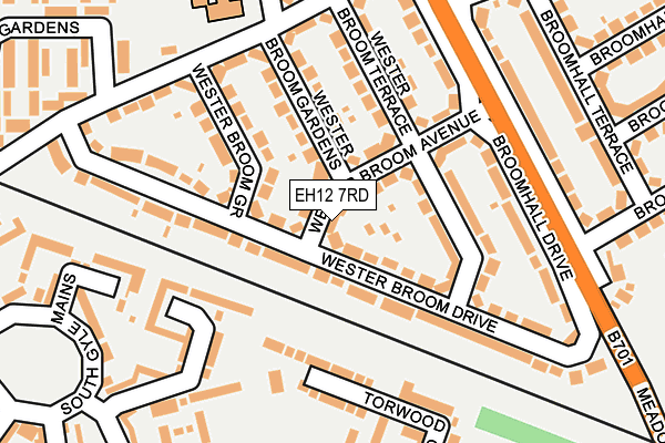 EH12 7RD map - OS OpenMap – Local (Ordnance Survey)