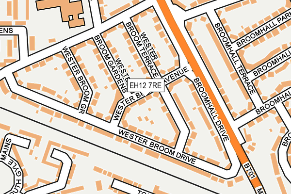 EH12 7RE map - OS OpenMap – Local (Ordnance Survey)