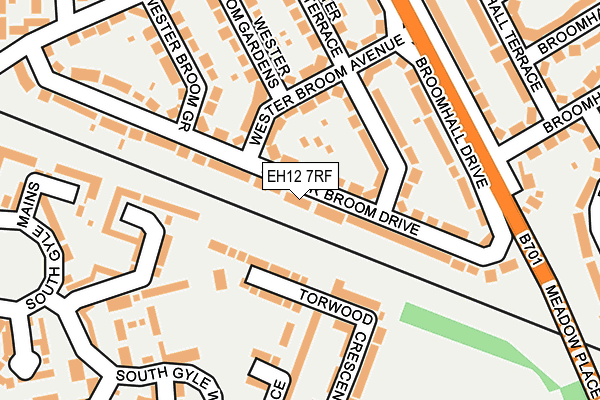 EH12 7RF map - OS OpenMap – Local (Ordnance Survey)