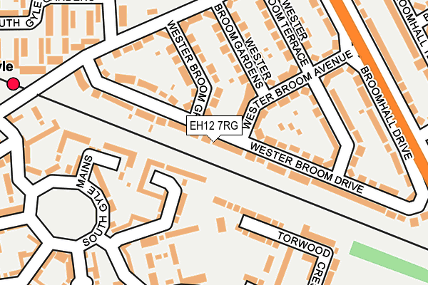 EH12 7RG map - OS OpenMap – Local (Ordnance Survey)