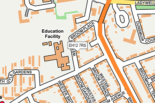 EH12 7RS map - OS OpenMap – Local (Ordnance Survey)