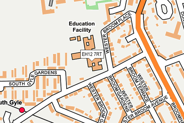 EH12 7RT map - OS OpenMap – Local (Ordnance Survey)