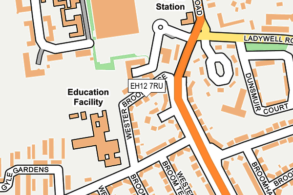 EH12 7RU map - OS OpenMap – Local (Ordnance Survey)