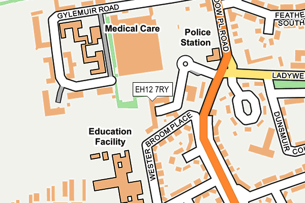 EH12 7RY map - OS OpenMap – Local (Ordnance Survey)