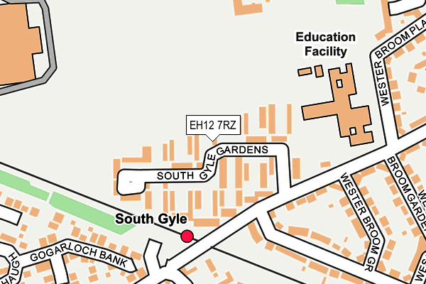 EH12 7RZ map - OS OpenMap – Local (Ordnance Survey)