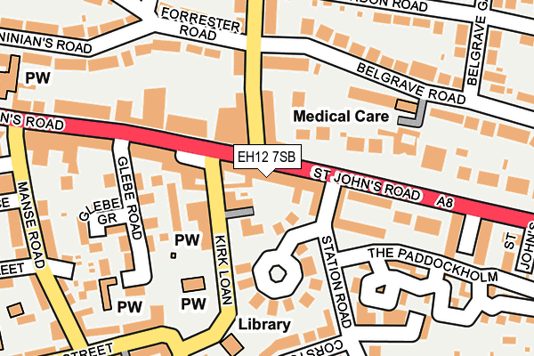 EH12 7SB map - OS OpenMap – Local (Ordnance Survey)
