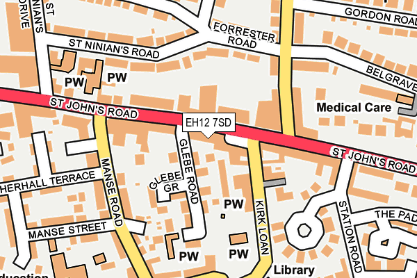 EH12 7SD map - OS OpenMap – Local (Ordnance Survey)