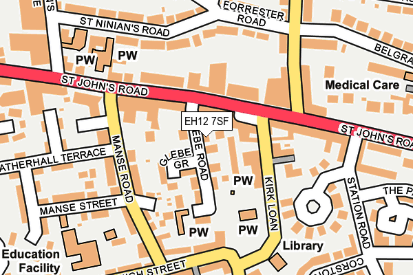 EH12 7SF map - OS OpenMap – Local (Ordnance Survey)