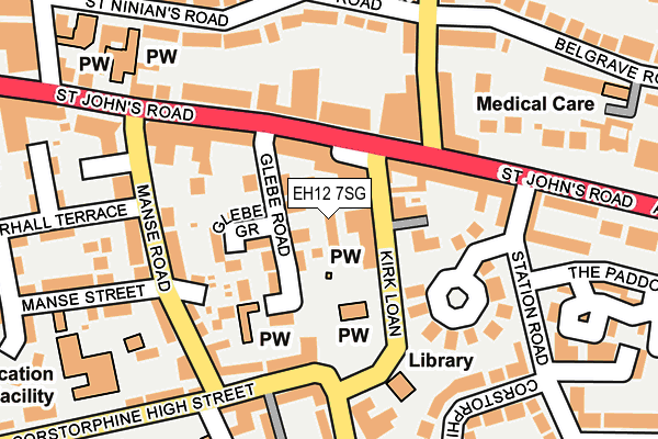 EH12 7SG map - OS OpenMap – Local (Ordnance Survey)