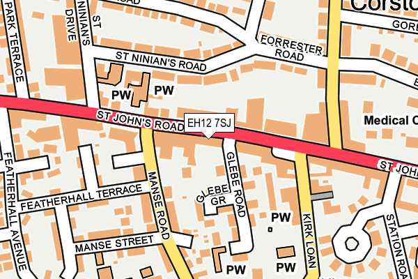 EH12 7SJ map - OS OpenMap – Local (Ordnance Survey)