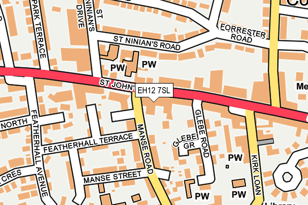 EH12 7SL map - OS OpenMap – Local (Ordnance Survey)