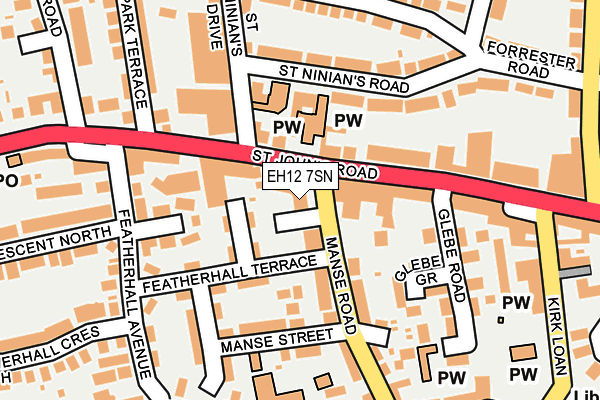 EH12 7SN map - OS OpenMap – Local (Ordnance Survey)