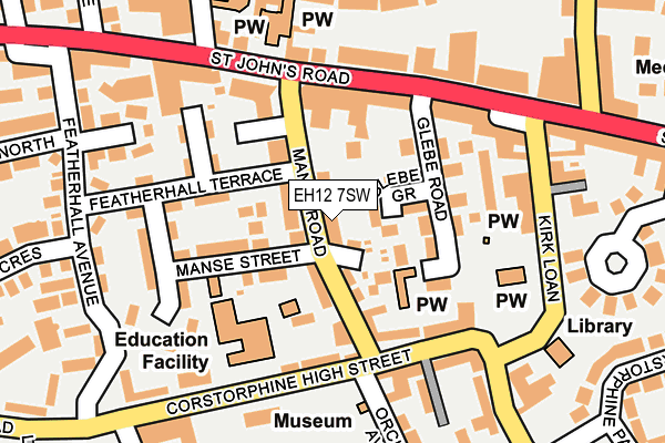 EH12 7SW map - OS OpenMap – Local (Ordnance Survey)