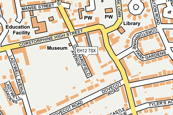 EH12 7SX map - OS OpenMap – Local (Ordnance Survey)