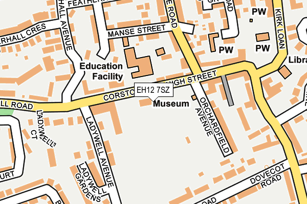EH12 7SZ map - OS OpenMap – Local (Ordnance Survey)