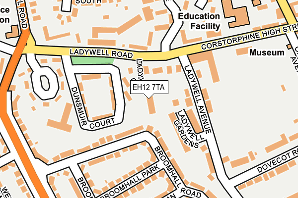 EH12 7TA map - OS OpenMap – Local (Ordnance Survey)