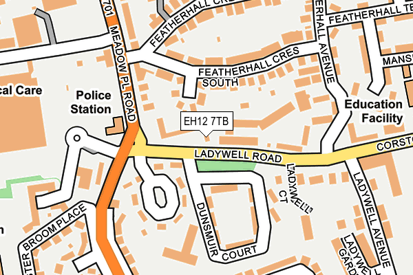 EH12 7TB map - OS OpenMap – Local (Ordnance Survey)
