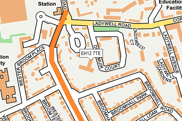 EH12 7TE map - OS OpenMap – Local (Ordnance Survey)