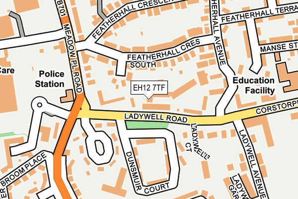 EH12 7TF map - OS OpenMap – Local (Ordnance Survey)