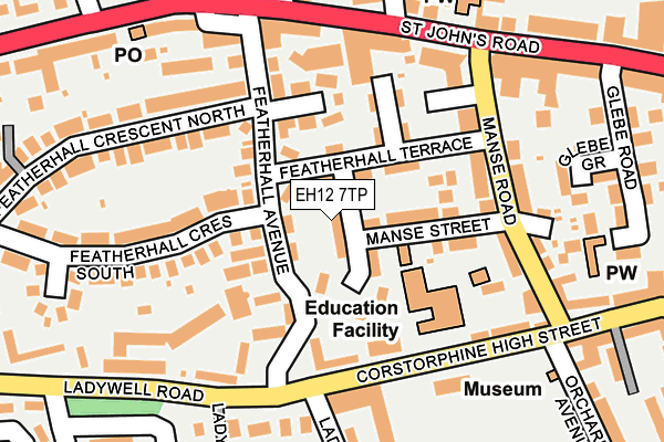 EH12 7TP map - OS OpenMap – Local (Ordnance Survey)