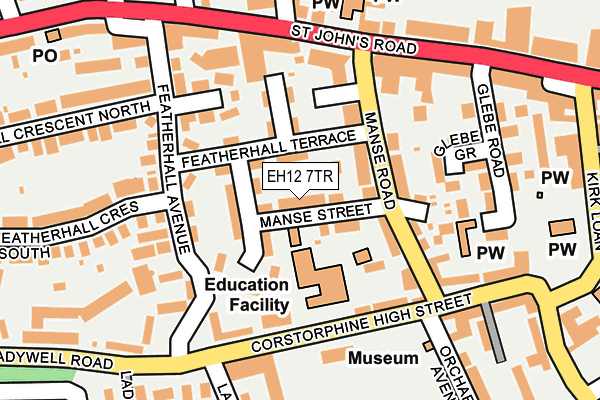 EH12 7TR map - OS OpenMap – Local (Ordnance Survey)