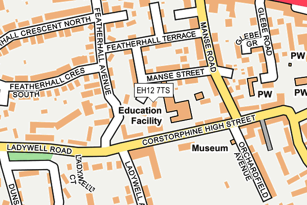 EH12 7TS map - OS OpenMap – Local (Ordnance Survey)