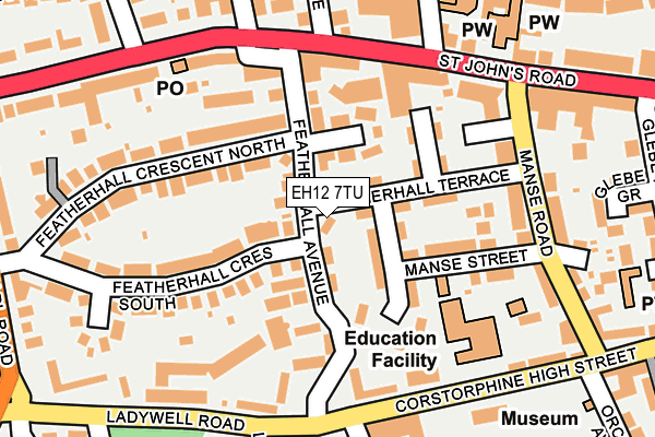 EH12 7TU map - OS OpenMap – Local (Ordnance Survey)